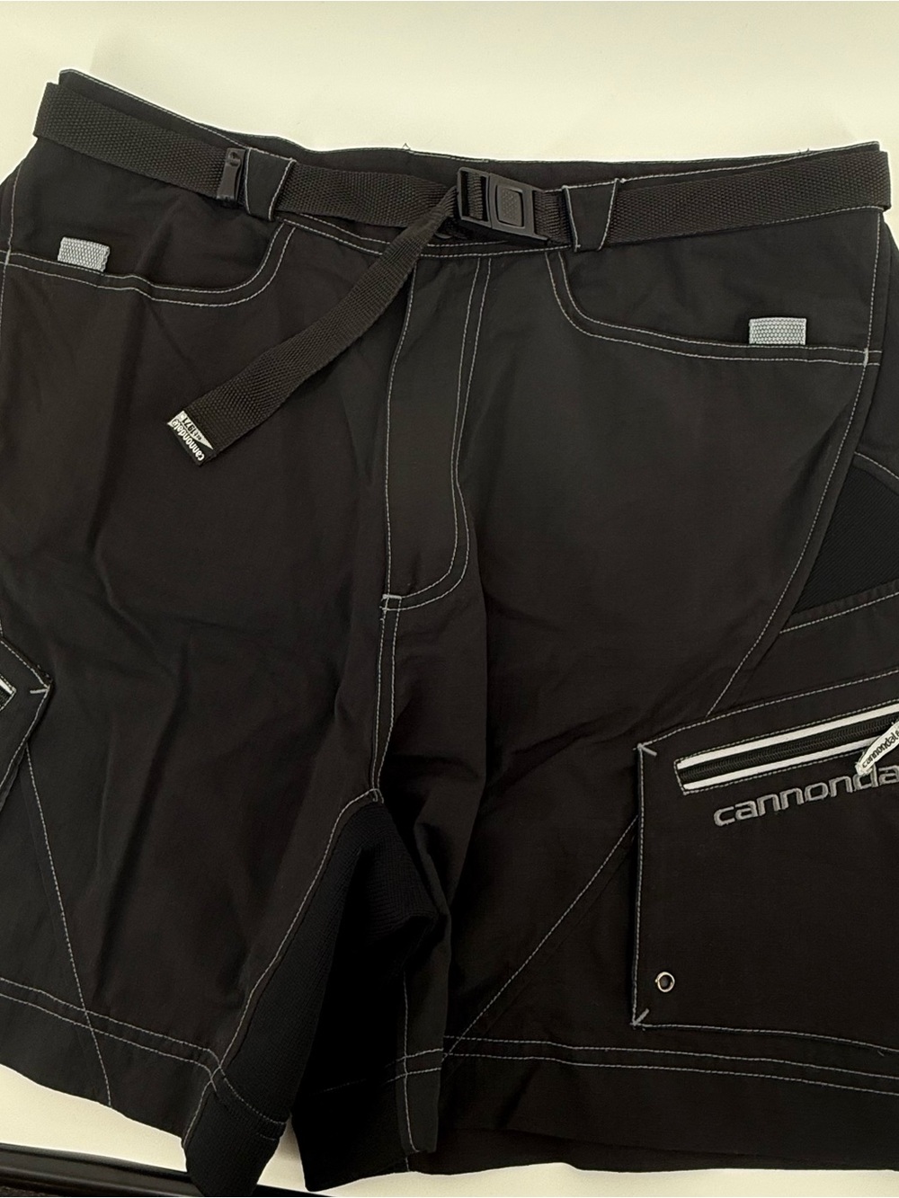 Cannondale Cycling Mountain Bike Commuter Shorts Mens L Black W/Belt